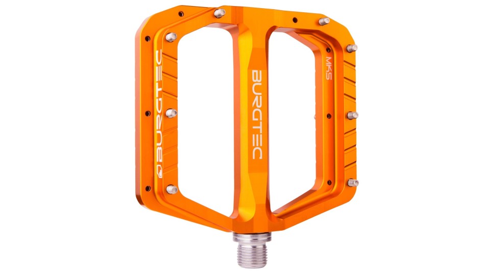 Burgtec Penthouse Flat Mk5 Iron Bro Orange Pedals