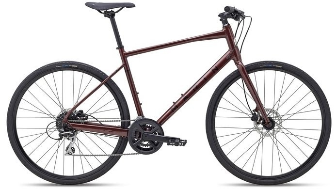 Marin Fairfax 2 2025 Maroon Hybrid Bike