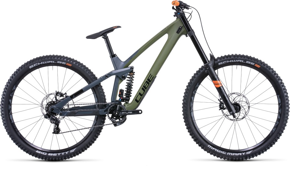 Cube Two15 HPC SL 29 2022 Olive/Grey Downhill Bike