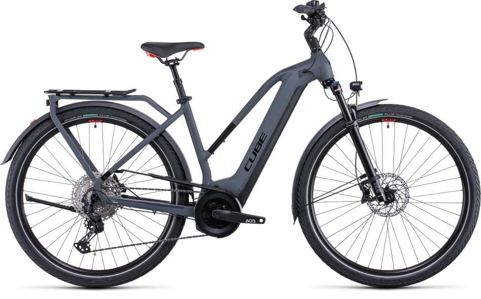 Cube Touring Hybrid Exc 625 2022 Trapeze Grey/Red eBike