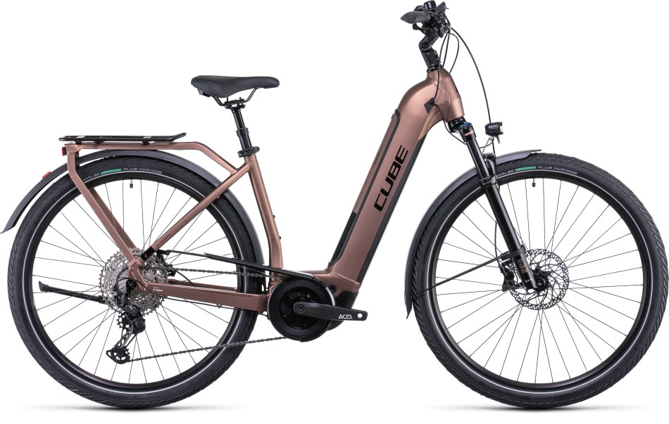 Cube Touring Hybrid Exc 625 2022 Easy Entry Mocha/Black eBike