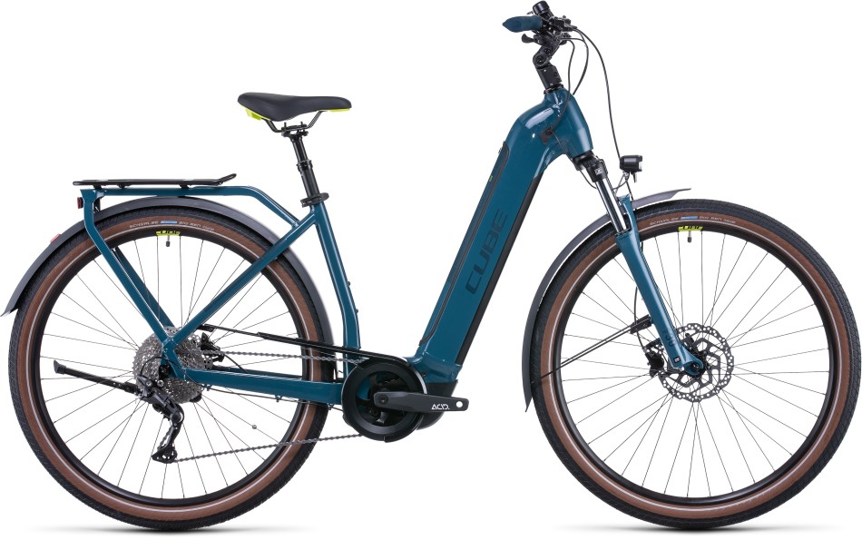 Cube Kathmandu Hybrid One 625 2022 Easy Entry Teal/Lime eBike