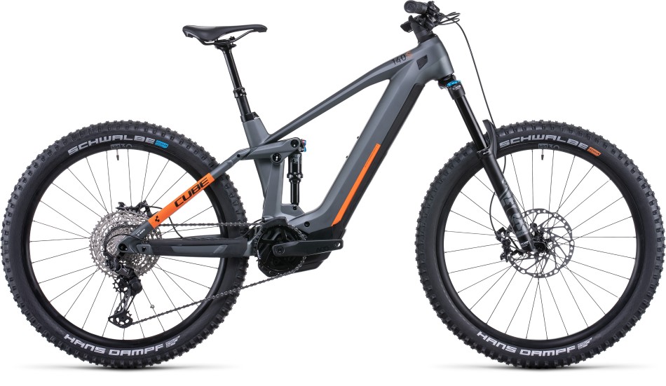 Cube Stereo Hybrid 140 HPC SL 27.5 2022 Small Grey/Orange eMTB