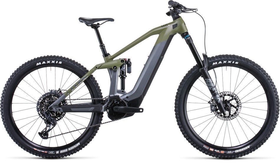 Cube Stereo Hybrid 160 HPC TM 2022 Small Grey/Olive eMTB