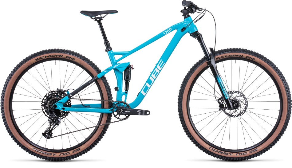 Cube Stereo 120 Pro 2022 Blue/White Trail Bike