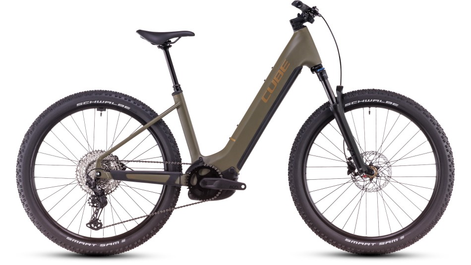 Cube Reaction Hybrid Pro 800 2025 Easy Entry Olive/Gold eMTB