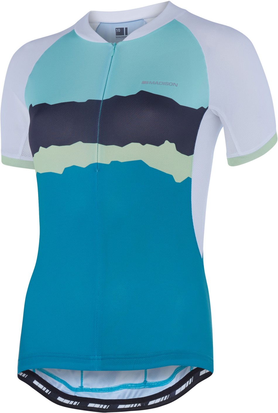 Madison Women's Keirin Short Sleeve Jersey White/Blue