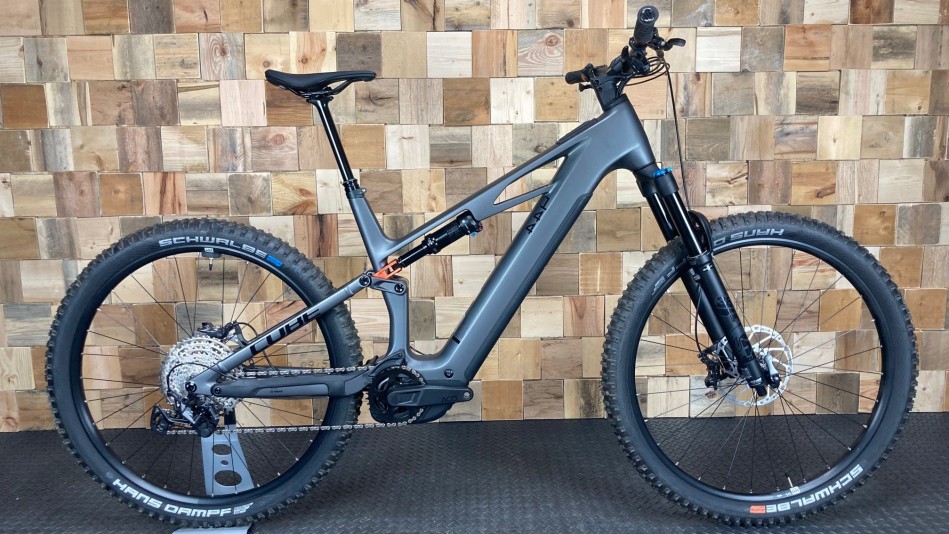 Cube Stereo Hybrid One44 HPC SLX 800 2025 X Large Slab/Orange eMTB - Shop Soiled