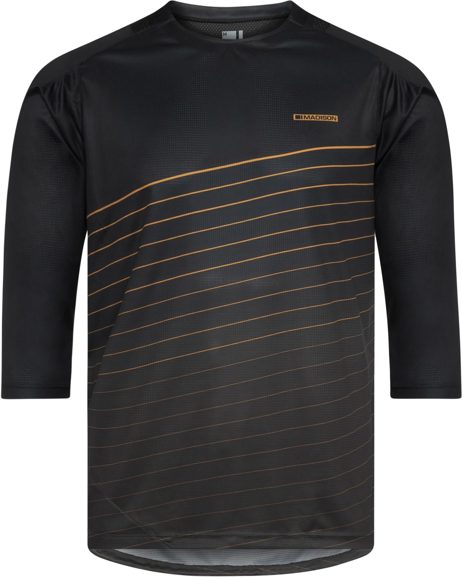Madison Men's Flux 3/4 Sleeve Jersey Black/Syrup