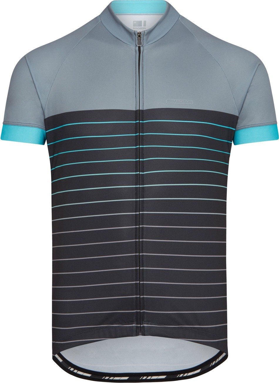 Madison Men's Peloton Short Sleeve Jersey Phantom/Blue