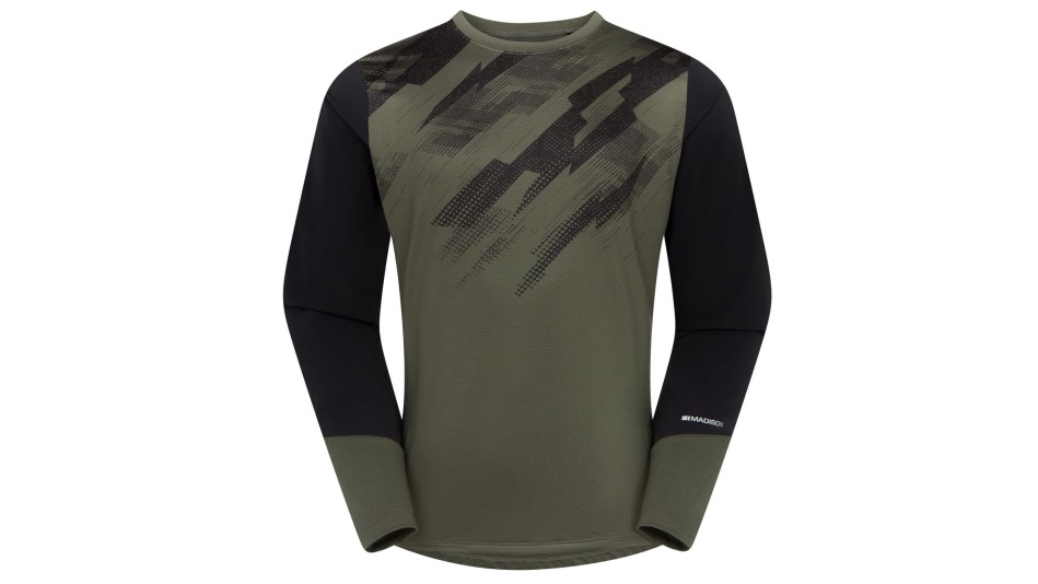 Madison Flux Men's Long Sleeve Trail Jersey Green