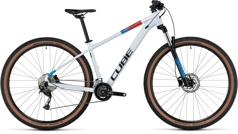 Cube Aim SLX 2024 White/Blue/Red Mountain Bike