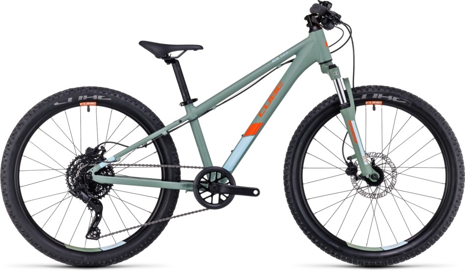 Cube Acid 240 Disc 2023 Green/Orange 24" Kids Bike