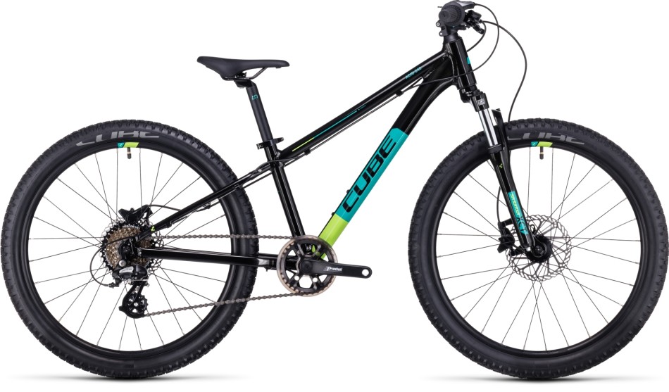 Cube Acid 240 Disc 2023 Black/Green 24" Kids Bike