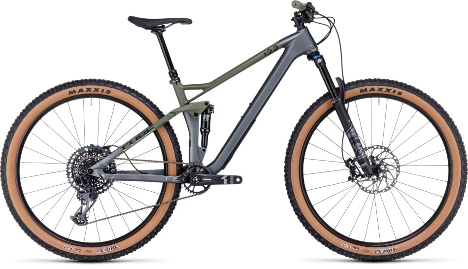 Cube Stereo One22 TM 2024 Grey/Olive Trail Bike
