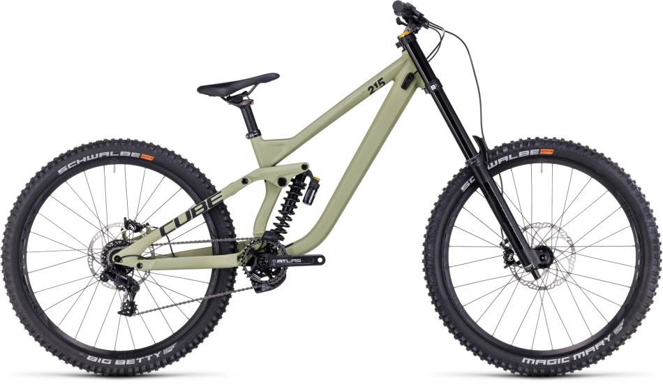 Cube Two15 Race 27.5 2023 Olive/Black Downhill Bike