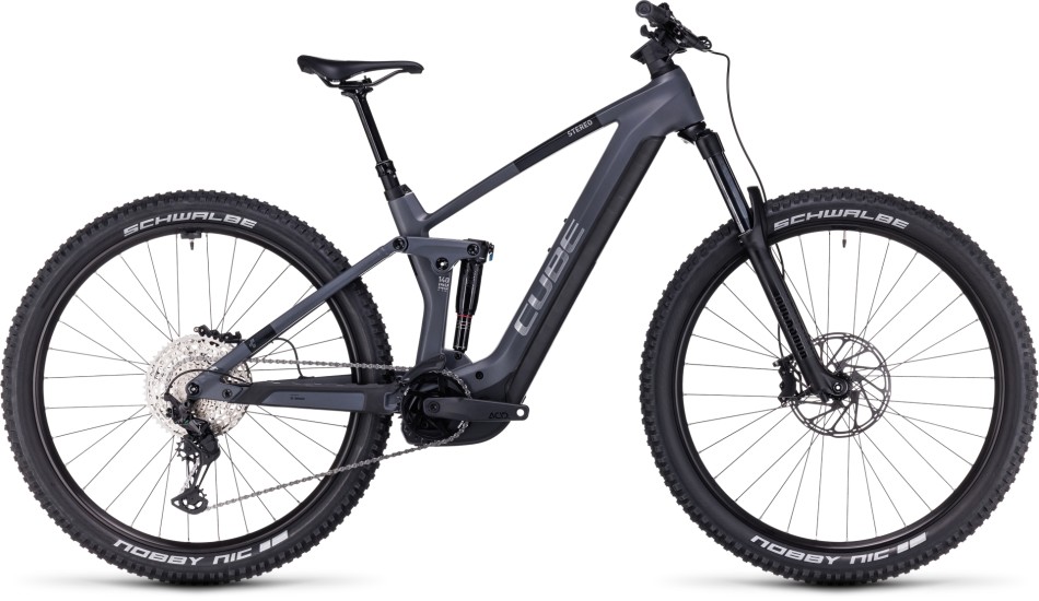 Cube Stereo Hybrid 140 HPC Race 750 2023 Grey/Chrome eMTB