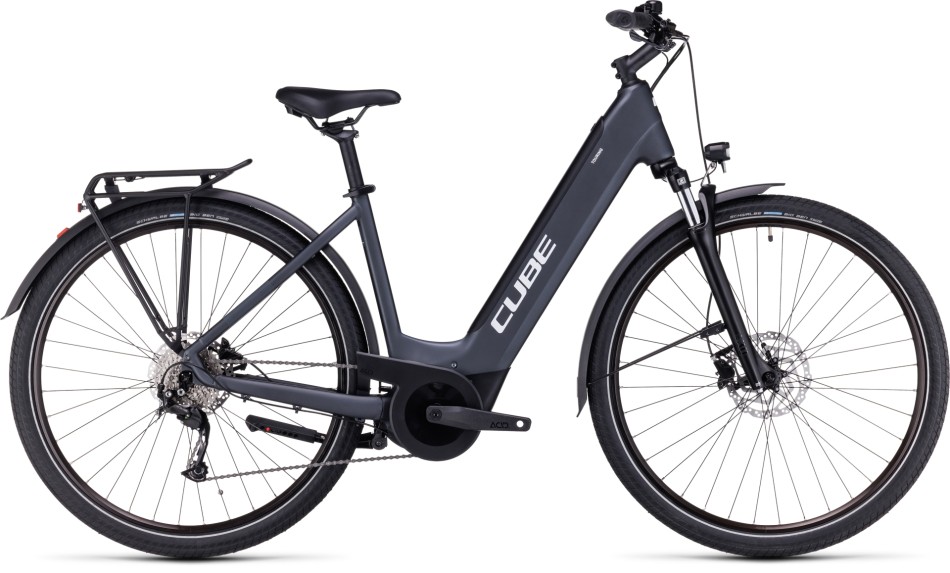 Cube Touring Hybrid One 500 2023 Easy Entry Grey/White eBike