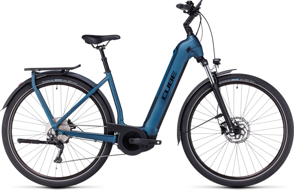 Cube Kathmandu Hybrid One 750 2023 Easy Entry Blue/Black eBike