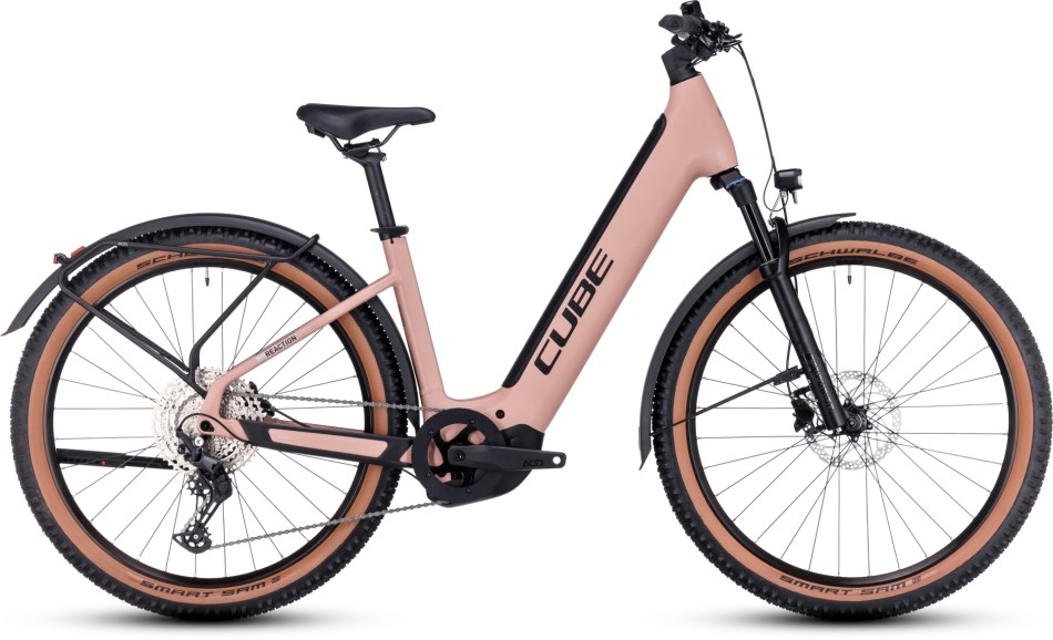 Cube Reaction Hybrid Pro 625 Allroad 2024 Easy Entry Rose/Silver eBike