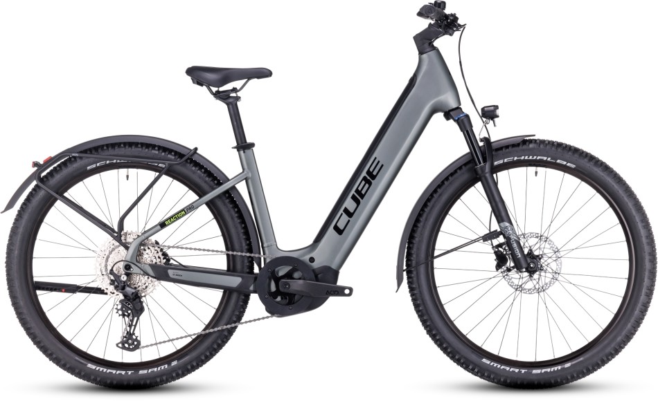 Cube Reaction Hybrid Pro 750 Allroad 2023 Easy Entry Grey/Green eBike