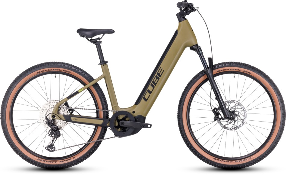 Cube Reaction Hybrid Race 750 2024 Easy Entry Olive/Green eBike