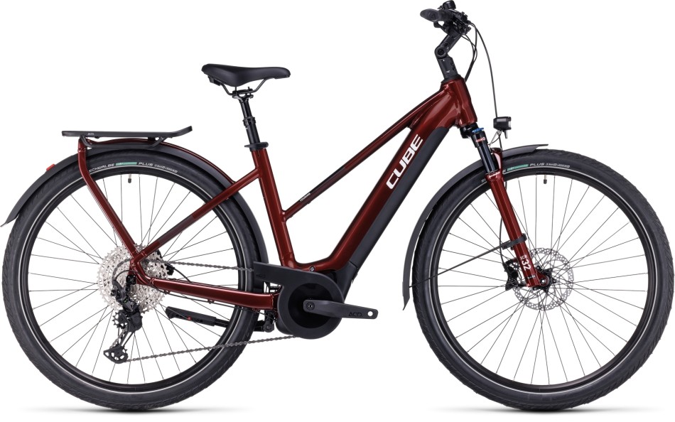 Cube Touring Hybrid Exc 625 2024 Trapeze Red/White eBike