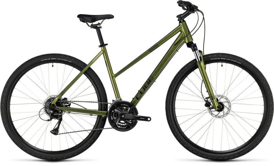 Cube Nature 2023 Trapeze Moss/Black Hybrid Bike