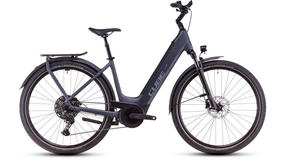 Cube Touring Hybrid Pro 625 2025 Easy Entry Grey/Chrome eBike
