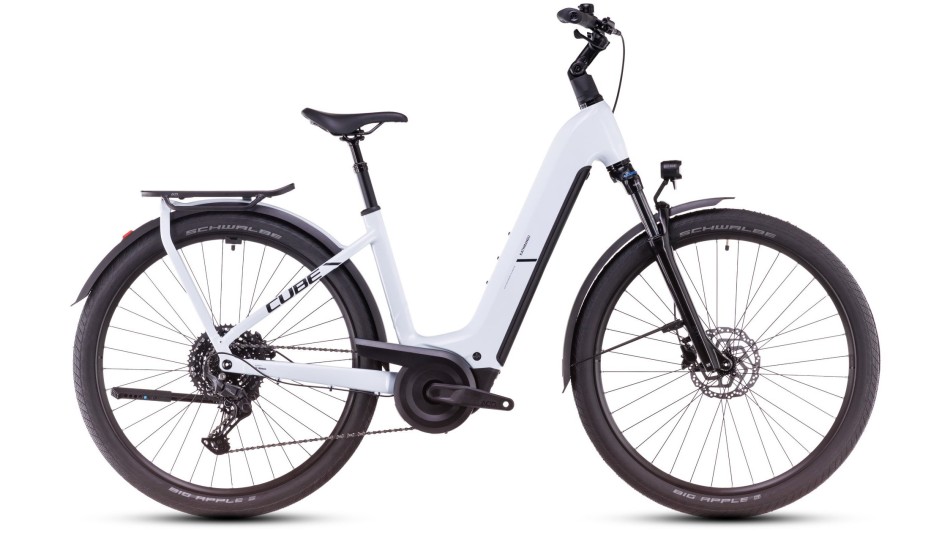 Cube Kathmandu Hybrid One 800 2025 Easy Entry Polar/Black eBike