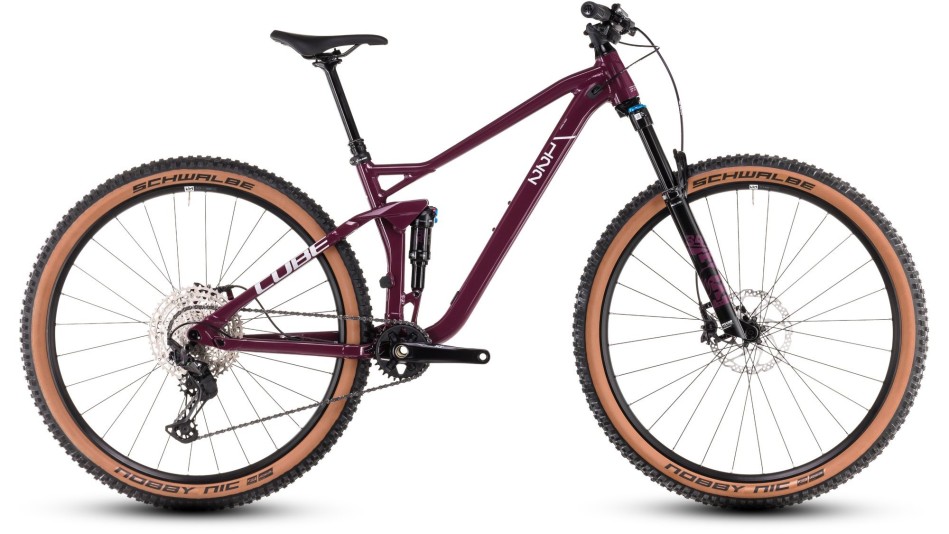 Cube Stereo One22 Race 2025 Wine/Grey Trail Bike